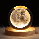 Luminária Espacial 3D para Quarto – Luz Decorativa em Cristal