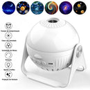 Projetor Galáxia 360° 7 Cores LED – Luminária Estrelas para Quarto Infantil e Relaxamento