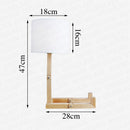 Abajur Robô de Madeira Articulado LED – Luminária Criativa e Decorativa