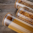 Kit Potes Herméticos com Tampa de Bambu – Organização e Conservação de Alimentos