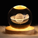 Luminária Espacial 3D para Quarto – Luz Decorativa em Cristal
