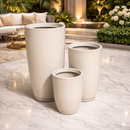 KIT 3 VASOS DECORATIVOS PARA PLANTAS | POLIETILENO MARMORIZADO PREMIUM | MODERNO E LEVE”