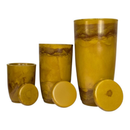 KIT 3 VASOS DECORATIVOS PARA PLANTAS | POLIETILENO MARMORIZADO PREMIUM | MODERNO E LEVE”