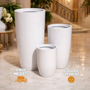 KIT 3 VASOS DECORATIVOS PARA PLANTAS | POLIETILENO MARMORIZADO PREMIUM | MODERNO E LEVE”