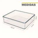 Kit 7 Organizadores Multiuso para Gavetas, Armários, Geladeiras Potes em Acrílico