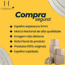 Espelho Orgânico 70x50 Lapidado Polido Moderno Decorativo C/SUPORTE (Habitare Home Decor)