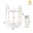 Organizador de Maquiagem Giratório – Suporte Multiuso 2/3 Andares p/ Cosméticos e Perfumes