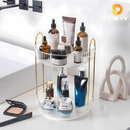 Organizador de Maquiagem Giratório – Suporte Multiuso 2/3 Andares p/ Cosméticos e Perfumes