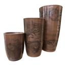 KIT 3 VASOS DECORATIVOS PARA PLANTAS | POLIETILENO MARMORIZADO PREMIUM | MODERNO E LEVE”