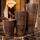 KIT 3 VASOS DECORATIVOS PARA PLANTAS | POLIETILENO MARMORIZADO PREMIUM | MODERNO E LEVE”