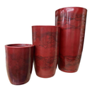 KIT 3 VASOS DECORATIVOS PARA PLANTAS | POLIETILENO MARMORIZADO PREMIUM | MODERNO E LEVE”