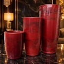 KIT 3 VASOS DECORATIVOS PARA PLANTAS | POLIETILENO MARMORIZADO PREMIUM | MODERNO E LEVE”