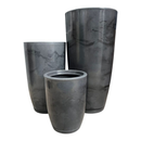 KIT 3 VASOS DECORATIVOS PARA PLANTAS | POLIETILENO MARMORIZADO PREMIUM | MODERNO E LEVE”