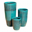 KIT 3 VASOS DECORATIVOS PARA PLANTAS | POLIETILENO MARMORIZADO PREMIUM | MODERNO E LEVE”