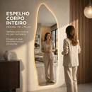 Espelho Lopazzi Orgânico Com Led 170cm x 70cm Corpo Inteiro Grande Quarto Sala Banheiro Grande Moderno Luxo