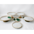 Kit bandejas bordadas para festa 6 peças festa mesa porta doces