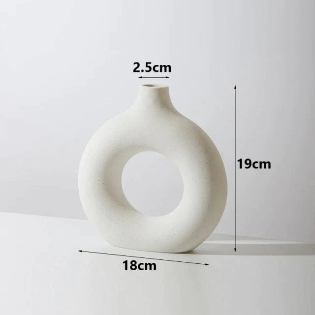 Vaso Nórdico Decorativo de Cerâmica Minimalista – Sofisticação para Sua Casa