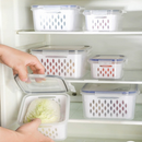 Kit 3 Organizadores Potes Hermetico Geladeira 850ML/1750ML/3300ML Alimentos Vegetais