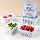 Kit 3 Organizadores Potes Hermetico Geladeira 850ML/1750ML/3300ML Alimentos Vegetais